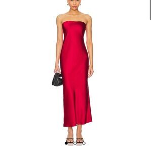 New- Chic Strapless Red Dress -More to come